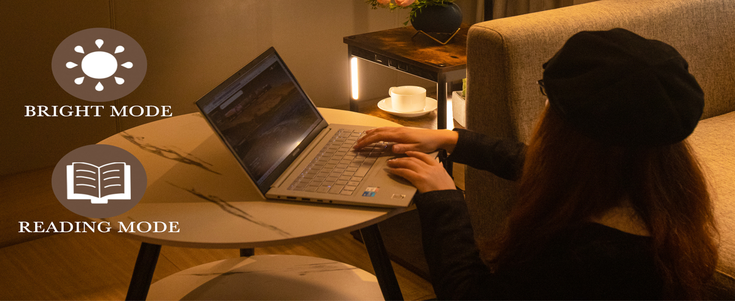 Pazarfami Floor Lamp with Shelves,Remote Control Dimmable Bedside Table