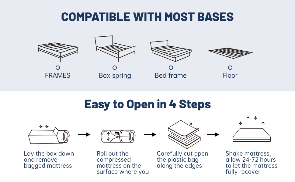 SUAYEA King Mattress, 12 Inch King Size Mattress in a Box