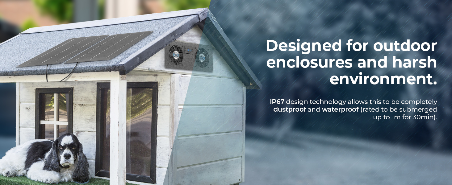 Coolerguys Dual Solar Powered 120x38mm Fan Cooling Kit with