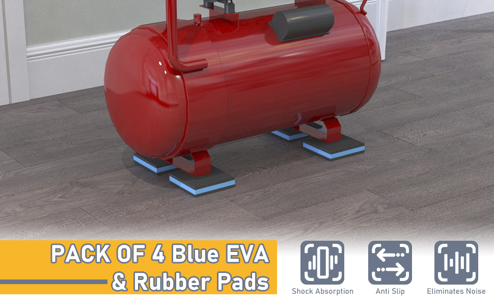 Flamorrow Anti Vibration Pads, 3/8" Predrill Hole (M10) Heavy Duty