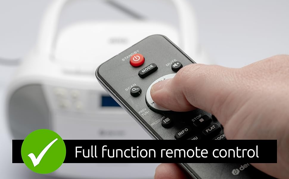 Full function remote control CD player