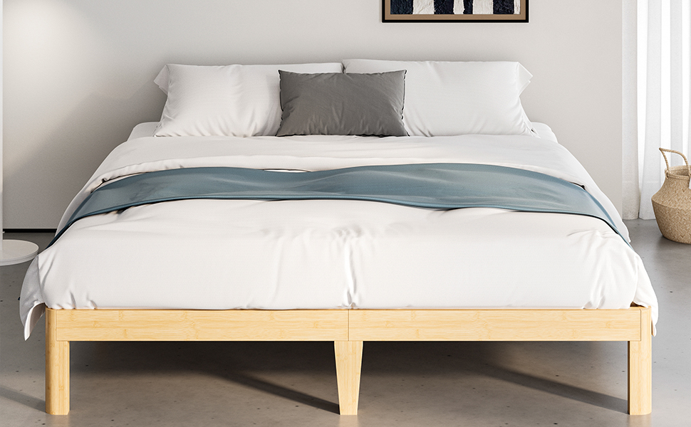 Kintaさま専用ページ Amazon.com: Sementa 12 Inch High Bamboo Wood King Size Bed