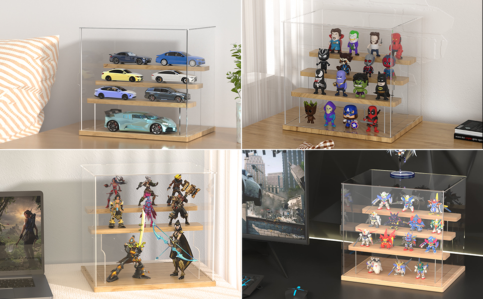 Display Case, innoAura Acrylic Display Case Box with Clean