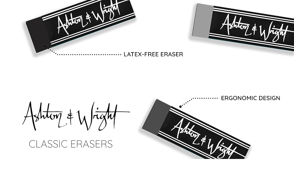 Ashton and Wright Classic Eraser Latex Free Plastic Rubber Pack