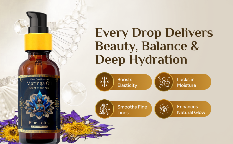 Premium Blue Lotus Oil for Ritual Use – Infused with Organic Moringa Extract