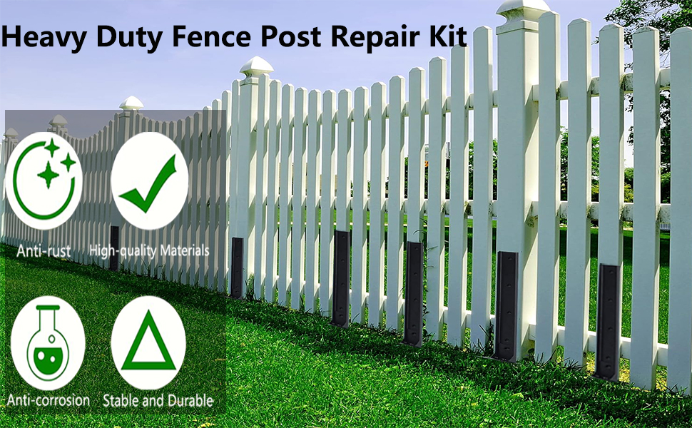 Fence Post Repair,Heavy Duty Fence Post Repair Stakes,Steel Fence Post