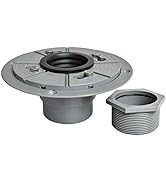 Neodrain PVC Shower Drain Base Kit Include 2 Inches PVC Shower Drain Base Flange, Threaded Adjust...
