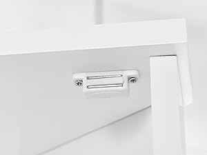 corner shelf with doors