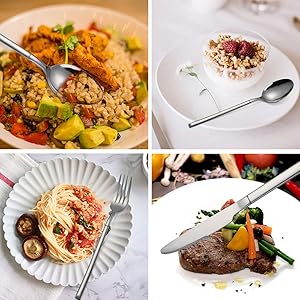 Amazon | 24本セット 6人用 カトラリーセット ステンレス製 スプーン