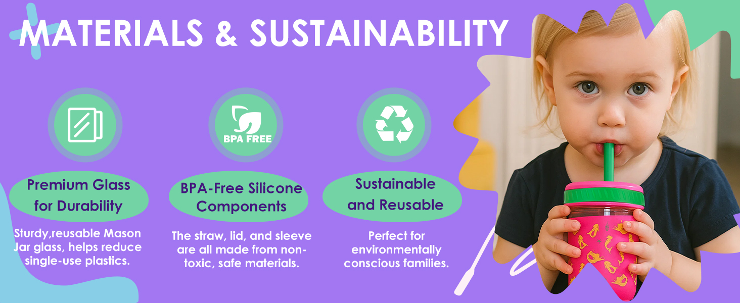 kids Glass Mason Jar