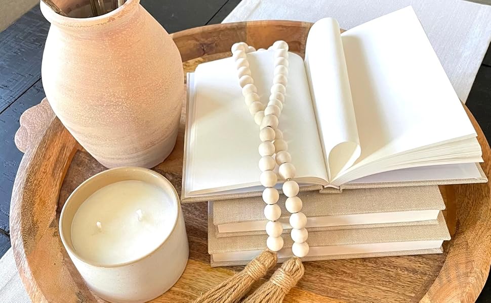 Linen covered decorative books for journals and notebooks.