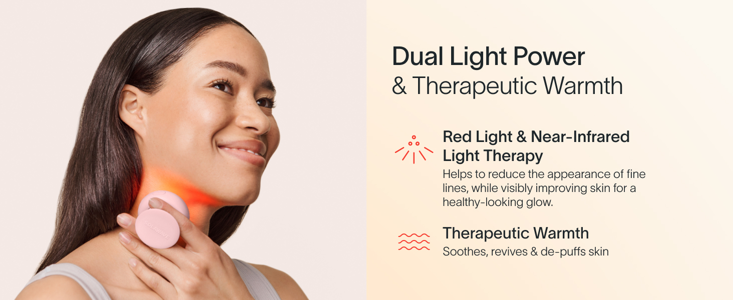 Solawave mini LED light therapy 2 in 1 portable easy to use wrinkles youthful skin face body