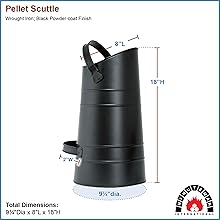 Minuteman International Coal Scuttle wood pellet coal hod C-67