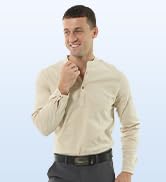 Cotton and linen long-sleeved top