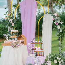 gold arch backdrop stand