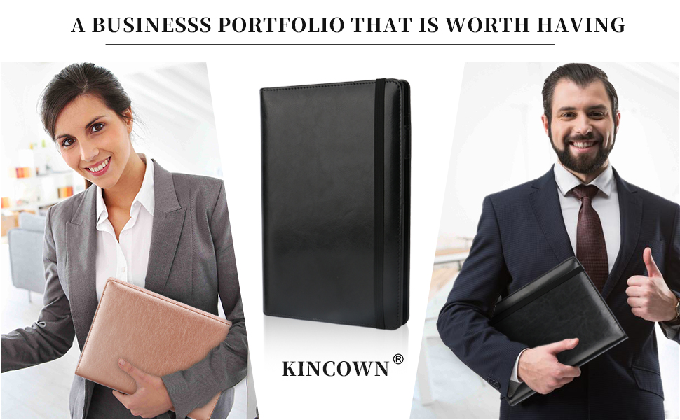 Kincown Padfolio with 6 Ring Binder, A5 Size, Business, Resume Portfolio Folder