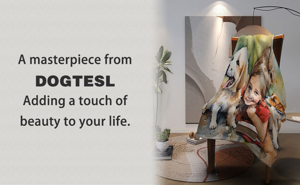 Dogtesl to My Daughter Blanket from Dad, Lion Blanket for