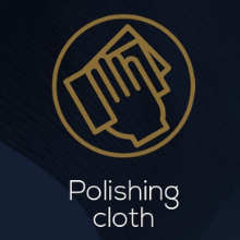 4 Square Engraved Glass Set 10 Polishing Cloth icon