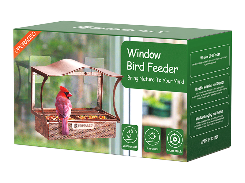 Window Bird Feeder, Desgully Durable Metal Window Bird