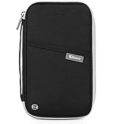 KINGMAS Passport Travel Wallet, RFID Blocking Passport Cover Bag, Family Passport Holder Ticket H...