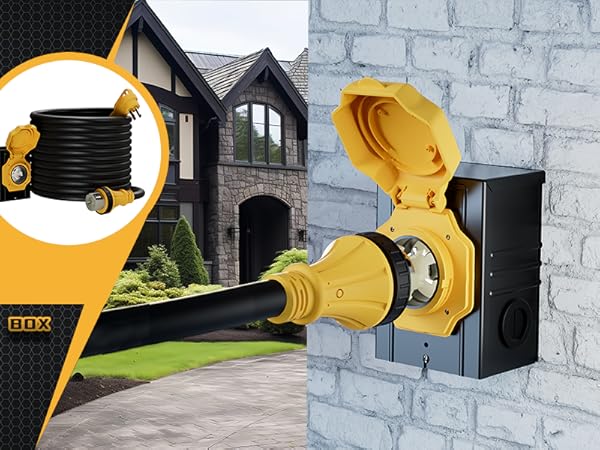 Amazon.com: 50AMP 25FT Generator Cord with Pre-drilled Power