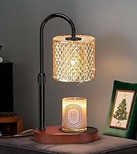 Lámpara calentadora de velas negra