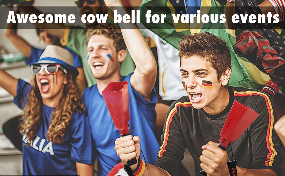 Cow Bells with Wrist Strap Cowbell with Handle 2pcs