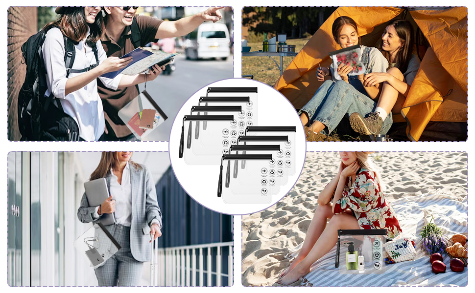 Le texte se lit comme suit : « Image 5 ». Collage montrant des personnes travaillant dans des bureaux et utilisant des outils de mesure dans divers scénarios professionnels.