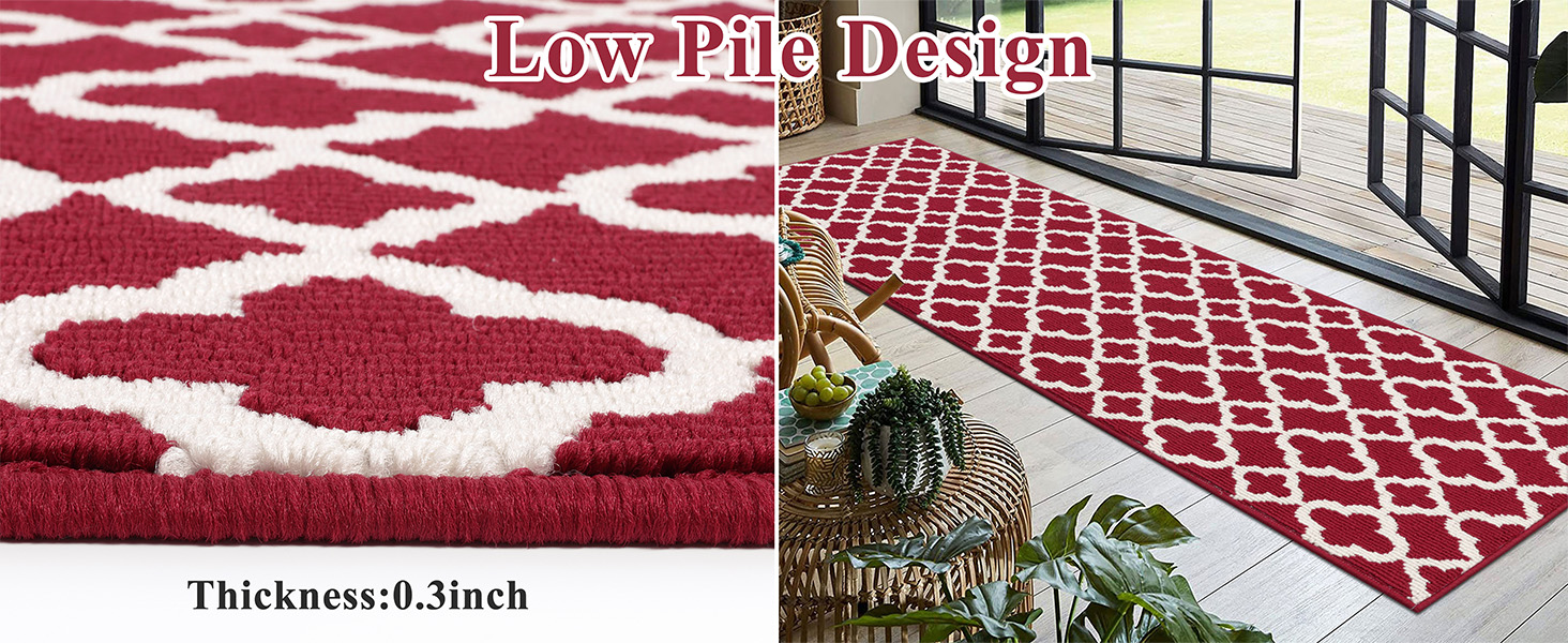 SHACOS Long Hallway Runner Rug 60 x 240 cm Non Slip Hall Runner Rug