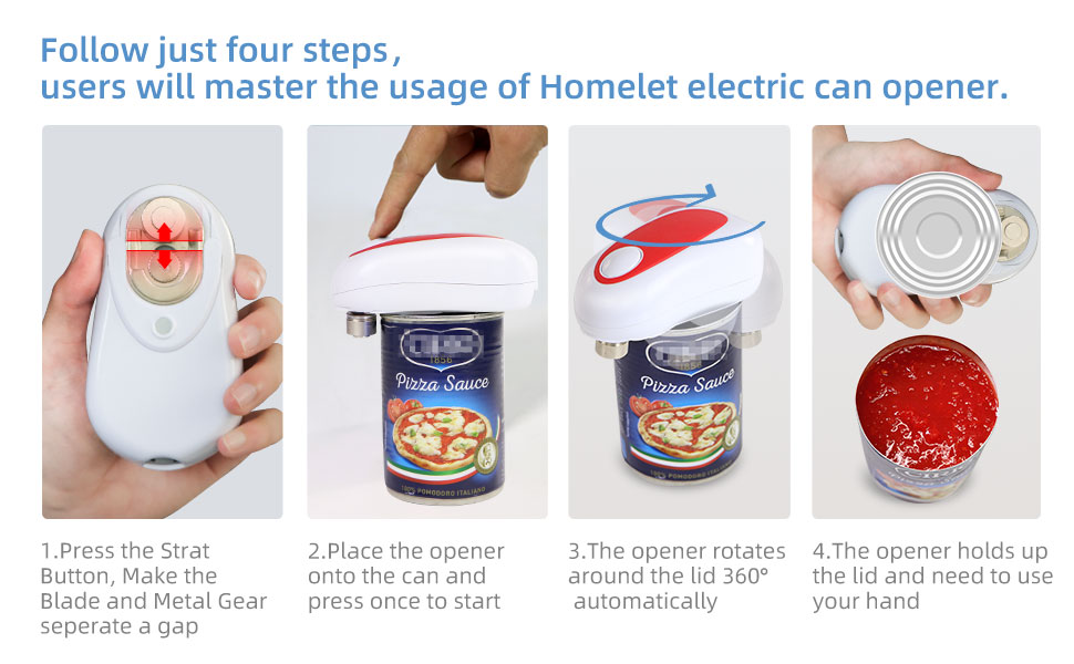 Homelet Electric Can Opener,Auto Electric Tin Opener,Suitable