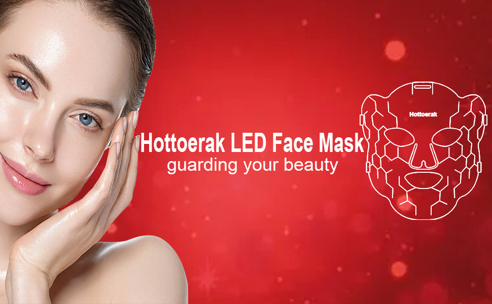 Red Light Mask, 660nm & 850nm Near Infrared Light Mask with Timer