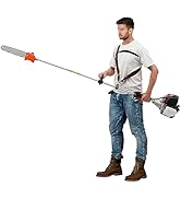 4 Stroke Pole Saw, 7.05 ft Long 35.8cc Gas Pole Saw, Free Assembly for Agriculture, Farms, Parks ...