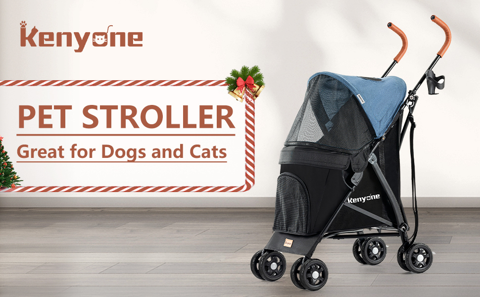 Kenyone Dog Stroller for Small Dogs, Lightweight Pet