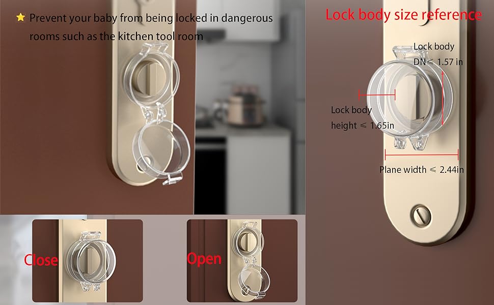 2 Pack Door Safety Deadbolt Lock for Kids,Child Proof Deadbolt Lock, Large Size