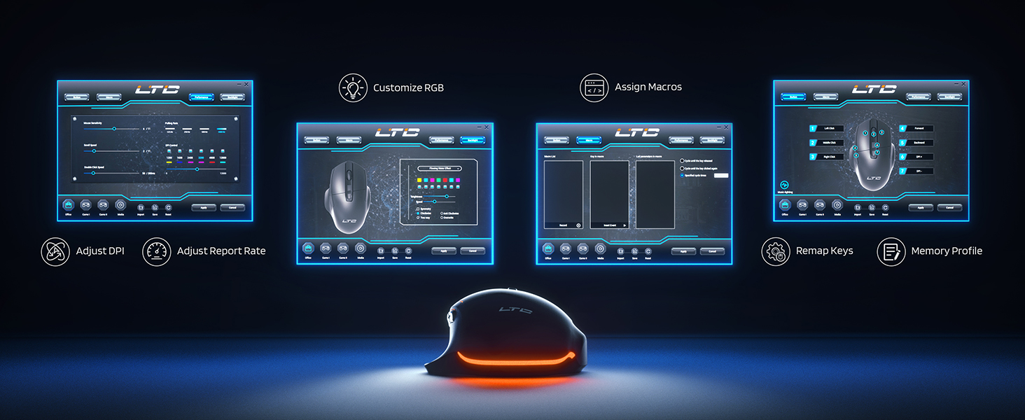 Pro software to customize the mouse