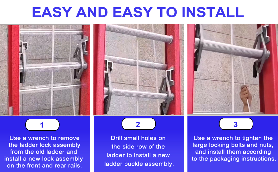Aluminum Extension Ladder Locks Compatible with Werner,Suitable for 2811 Rung Lock Kit