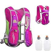 JEELAD Running Hydration Vest Trail Running Backpack BPA-Free Leak-Proof Running Water Bottles fo...