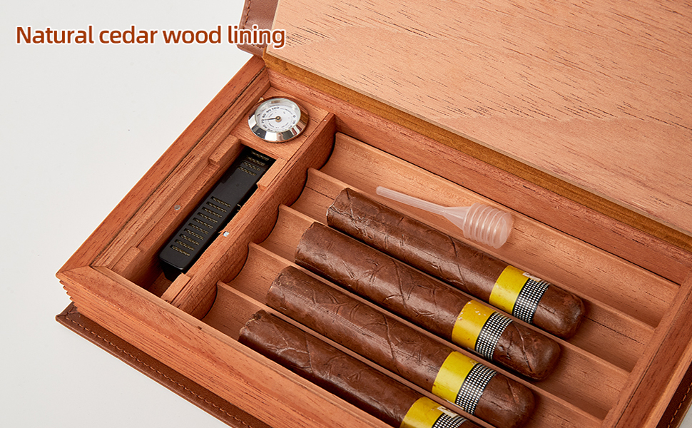 WANTHER Cigar Humidors,Book Portable Humidor Cigar Case for Travel and