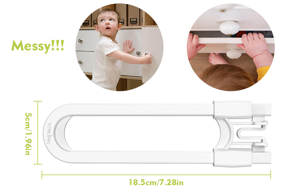 6 Pack Adjustable Locks for Babies, UShaped Baby