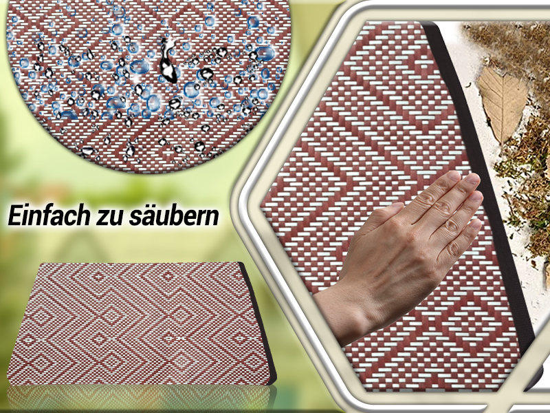 ARSUK OutdoorTeppich Wetterfest, 180x120cm, StrandPicknickdecke