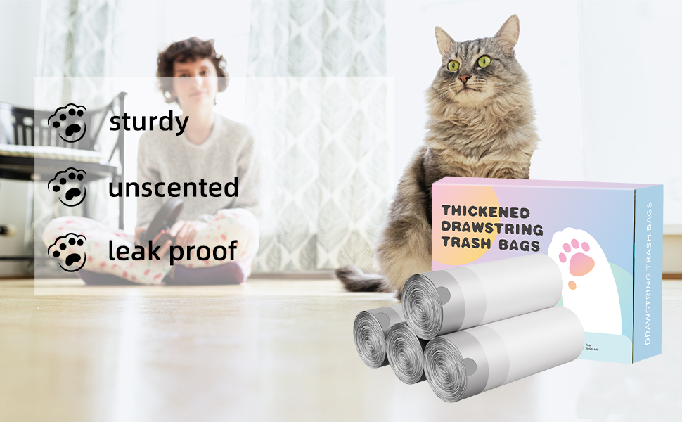 Tawom Self Cleaning Cat Litter Box, Drawstring Cat Litter