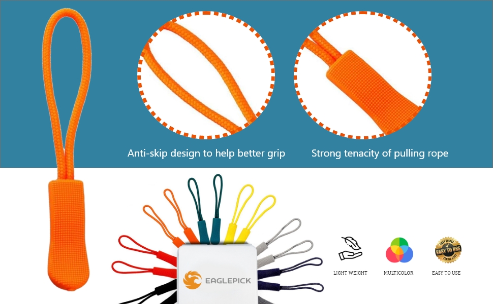 Nylon Zipper Pull Replacement Kit 20 Pack Luggage Zipper