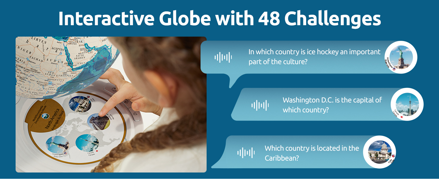 Interactive Globe with 48 Challenges