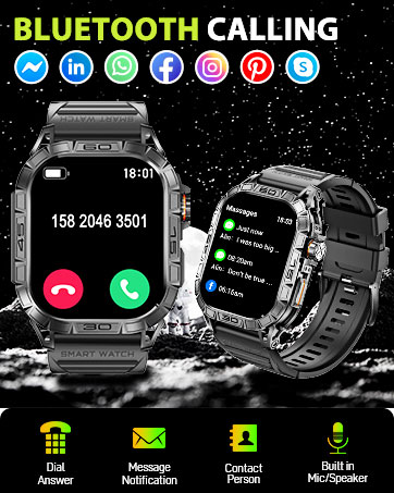 Military Smart Watch for Men 