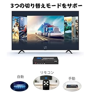 Amazon | HDMI 切替器 5入力1出力 セレクター 4K60Hz IRリモコン