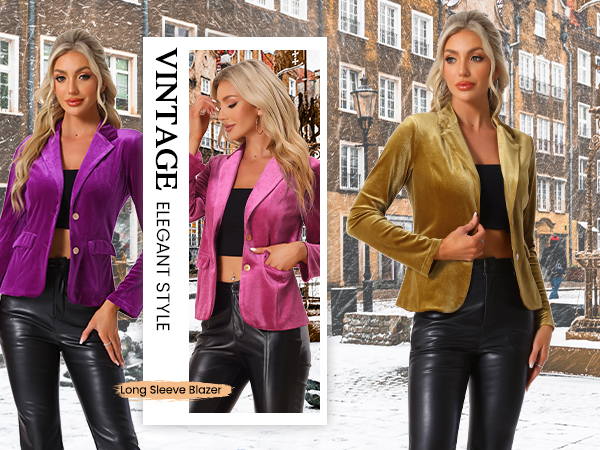 Allegra K Women's Notched Lapel Vintage Office Button Front