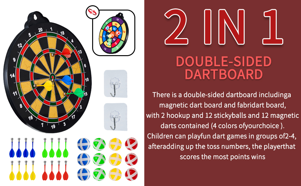 2 IN 1 DARTBOARD GAME