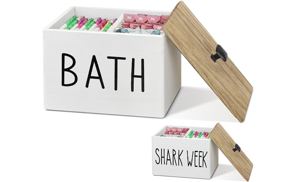 Tampon and Pad Holder Organizer for Bathroom, Decorative