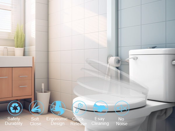 SoftClose Elongated Toilet Seat