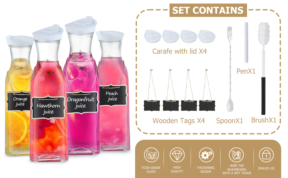 juice containers with lids